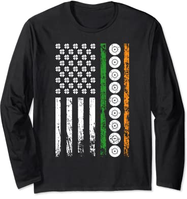 Bandiera sportiva americana San Patrizio Prato Bowling Trifoglio Maglia a Manica