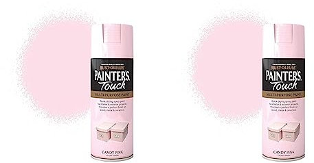 Rust-Oleum AE0040032E8 400ml Painter's Touch Spray Paint - Candy Pink Gloss (Pack of 2)
