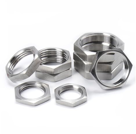 JUMELA Tuerca Hexagonal M8 M10 M12 M14 M16 M18 M20 M22 M24 M25 M27 M30 Paso 1 1,5 mm Hembra métrica 304 Acero Inoxidable Tuerca de Bloqueo Hexagonal Montaje de tubería 5 Piezas(M40x1.5mm(S48 H6))