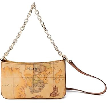 ALVIERO MARTINI 1a CLASSE Pratica borsa a tracolla chiusa con zip. Presenta uno scomparto principale, tasche interne di cui una con zip. Tracolla removibile e regolabile con dettagli color oro. Tracol