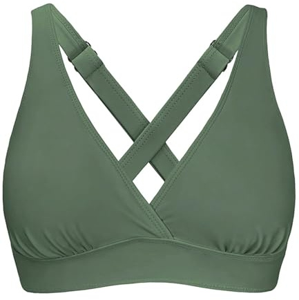 Amy Babe Women's Sporty Bikini Top Large Bust Supportive Swimsuit Tops Only