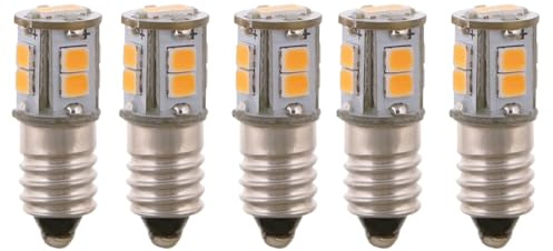 ShuoHui E10 LED 6V 10SMD Lampe Birne Schraubsockel Weihnachtsstern Leuchtstern Faltstern Adventstern (5, Warmweiß)
