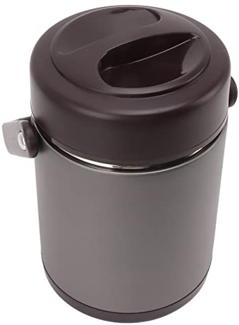 Glomora Insulated Food Flask, 2l Vacuum Thermal Flasks,Wide Mouth Vacuum Insulated Food Jar Soup Flask, For Offices School Picnics Hikes Camping Travel(Dark Gray)