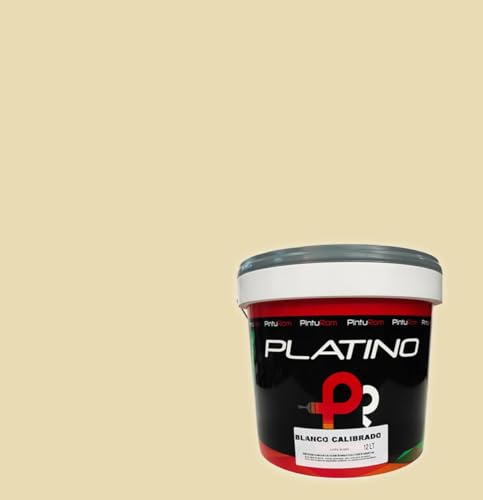 Pintura de interior colores Platino Color, Alto rendimiento 8-12 m²/l., excelente cubrición y lavabilidad, protección antimoho. (BEIGE SUAVE, 4 Litros)