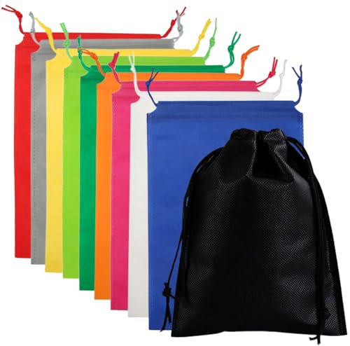 Gotetiso 10 Stück Schuhbeutel Mit Kordelzug Verschluss für Reisen Schuhtasche Reise mit Kordelzug Bunt Tasche für Reisen Schuhsack Schuhbeutel Reise Wasserdicht Tragbarer Stoff Beutel Atmungsaktiv
