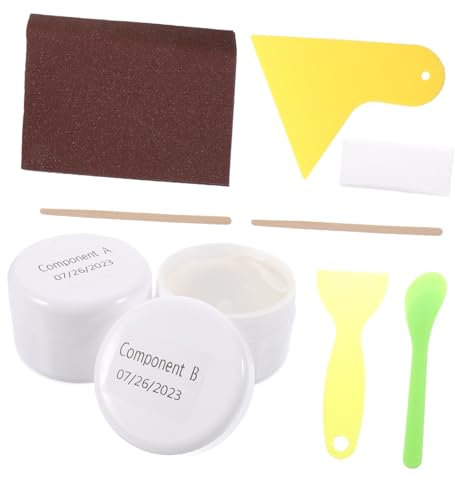 Angoily Tile Glue Porcelain Repair Kit for Bathtub Fiberglass Repair Kit for Countertop for Shower Odorless