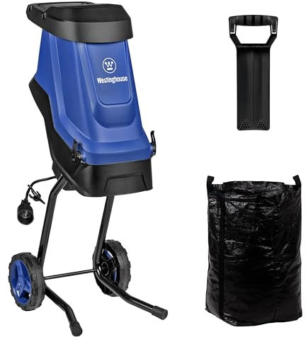 Westinghouse Electric Mulcher Chopper with Cable 1.7 15A with 4.7L Collection Bag for Easy Cleaning, Ideal for Branches and Twigs