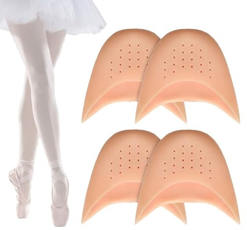 2 Paare Zehenschutz Silikon, Zehenschoner für Ballett, Soft Gel Zehenkappen, Spitzenschoner, Spitzenschuhe Ballett, Schutz für Spitzenschuhe, Ballettschuhe, High Heel Pumps