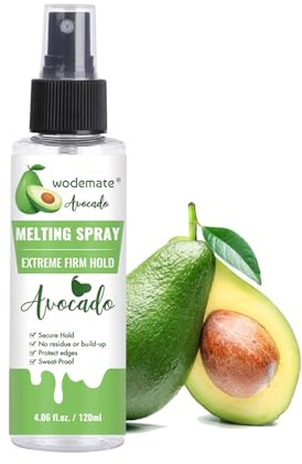 wodemate dentelle fusion spray pour perruques, melting spray for wigs, adhésif de cheveux pour perruques - maintien extrême, aucun résidu, séchage rapide, 120ml