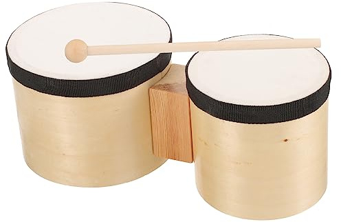 Yardwe Bongos mit Trommelstöcken Stabile Klangqualität und Hohe Haltbarkeit für Früherziehung und Tanzkurse