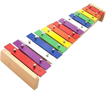 Greensen 15 Beachten Sie Farbige Kinder Bildungs ​​Xylophon für Frühe Bildung, Robustes Metall -Baby -Xylophon mit Drum Stick, Musikalisches Kleinkind für Kinder