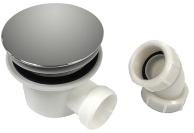 Housler Siphon de douche chromé à profil bas pour bonde de 90 mm