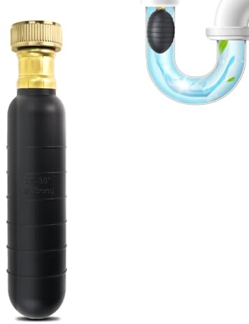 Drain Cleaning Bladder 1.5–3, Durable Rubber Bladders Tool for Sink Shower Pipe & Sewer Unclogging