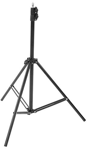 Denash Support D'éclairage Annulaire de 215 Cm, Trépied Durable et Résistant pour la Photographie, la Diffusion en Direct, Le Maquillage, Métal + ABS
