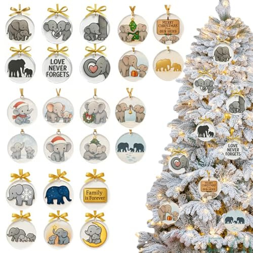 Elephant Christmas Countdown Calendar 2D Acrylic 24-Day