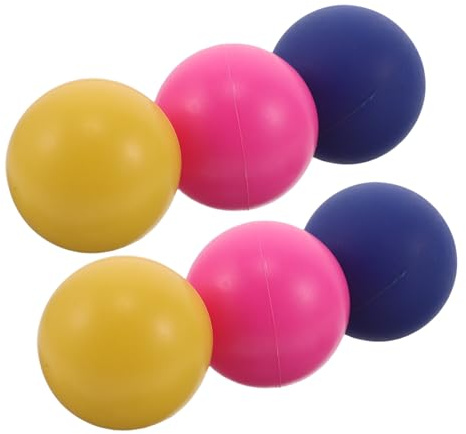 COOLHIYA Lot de 6 Mini balles rebondissantes pour Enfants, balles de Jeu en Caoutchouc Lisse de 4 cm pour garderie, Jeux de Squash, Sacs de fête, Plage, bac à Sable et Jeux de Plein air en Famille.