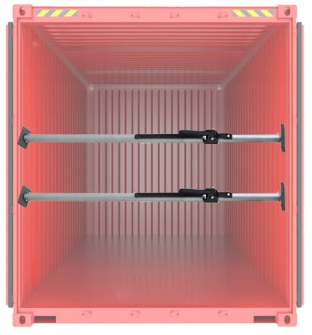 KFGISD, Hochleistungs-Ratschen-Ladestange for Pickup-Truck-Ladefläche/SUV/Kompakt-LKW, Ladesicherungsstange 59 72 73 74 80 84 Zoll,Ladungssicherungsstange(2 Pack,200-238 cm/78.7-93.7 in)
