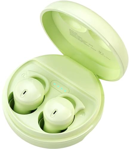 Piegridiat Invisible Sleep Headphones,Sleep Earbuds for Side Sleepers,Small Comfortable Fit Noise Blocking Sleep Ear Buds,Bluetooth 5.3 Wireless Earbuds, in-Ear Ear Buds for Sleeping, Working (Green)