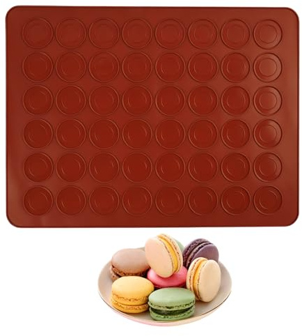 Nexaflow Alfombrilla de Silicona para Hornear Macarons Grande, 30 Cavidades, Base Antiadherente Alimentaria para Repostería, DIY, Galletas, Merengues