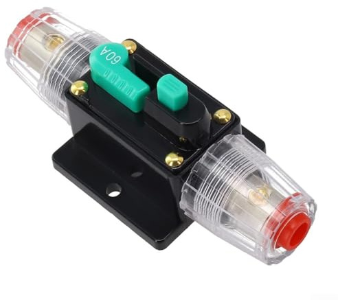10A-100A DC Leistungsschalter 12V-48V, Sicherungsautomat mit Reset-Taste für Auto Boot Wohnmobil, Wasserdicht Ersatz für AGU Sicherungshalter(60A)