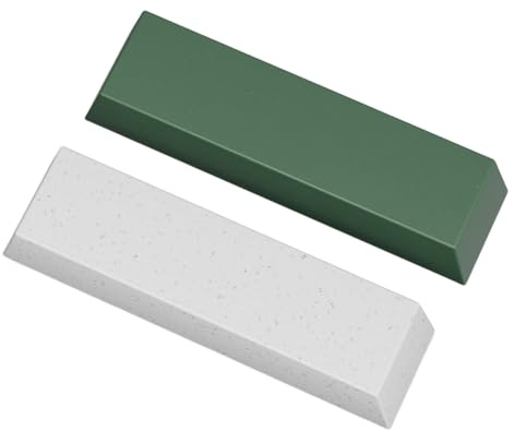 2PCS Metal Polishing Wax Green and White Wax for Stainless Steel Coppers Iron Aluminum Tool with Wool Wheel Buffing High Gloss Polish