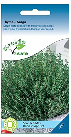 Thyme Herb 1500 Seeds Thymus Vulgaris, Grow Your Own Herb Garden Indoors on a Windowsill or Outdoors in Pots and Containers