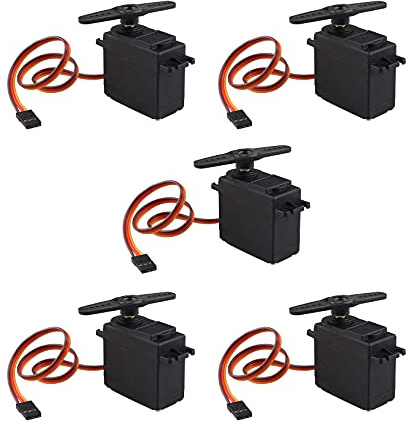 Jopto 5 Stücke 995 RC Servomotor Digital Metall Getriebe 13kg/cm High Speed Kompatibel mit Smart Auto Roboter Boot RC Hubschrauber Flugzeug Modell Boot Auto Roboter DIY Projekt
