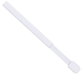 Oval Net Rod for Voile Net Curtains - Net Rod 80-120cm - Extendable Pole - Includes Screw In Hooks White