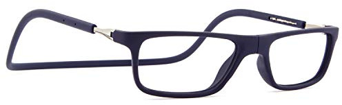 DIDINSKY Faraday Lesebrille mit Magnet und Filter gegen Blaulicht, graduierte Lesebrille, für Damen und Herren, mit entspiegelten Gläsern (Indigo, 2.5, x, SQUARE)