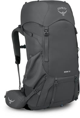 Osprey Rook Men's Backpack, 50L, Dark Charcoal/Silver Lining, O/S