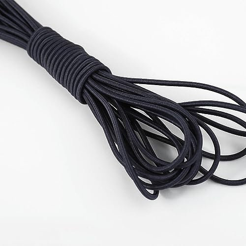 10 metros, 2,4mm, 26 colores, banda elástica redonda, cuerda elástica redonda, banda de goma, línea elástica, accesorios de costura DIY, azul marino, 2,4mm, 10M
