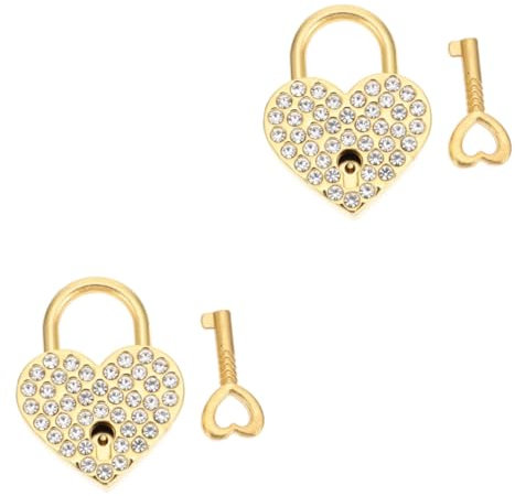 jojofuny 2sätze Herzförmiges Liebesschloss Kreatives Wunschsymbol Für Umhängehaken Für Handtaschen Umweltfreundliches Material Tragbar Für Romantische Anlässe Und Dekoration