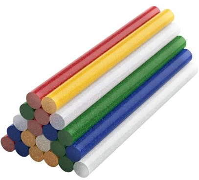 Klebestifte PNKPZ 3 B2 Heißkleber Kleber Stick 100 x Ø 7 mm (Glitzer Bunt)