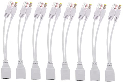 Uonlytech 12-v-splitterkabel 8-teilig Passiver Splitteradapter Für Die Netzwerksicherheitsüberwachung