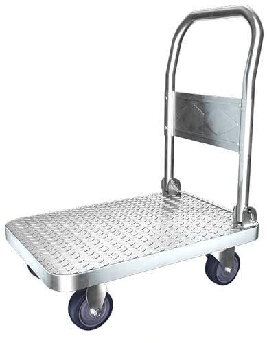 MINGYIHUI Plattformwagen Schwerlast-plattformwagen – Einhändig Klappbarer Plattformwagen Mit Leisen Rädern – Klappwagen Sackkarren(Size:73X48)