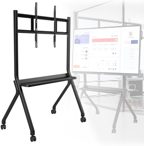 JAV Smart Board Ständer für Interaktives Whiteboard 55-86 Zoll Mobiler Tragbarer Wagen 4 Feststellbare Räder Ideal für Klassenzimmer Büro Heim