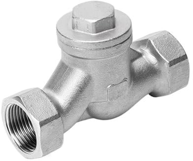 HQDRCY Clapet Anti-Retour Clapet Anti-Retour en Acier Inoxydable 304 DN15 20 25 32 40 50 H11W-16P Clapet Anti-Retour à vis de Type S Horizontal de Levage Pompes à Vapeur Haute température(304 DN50)