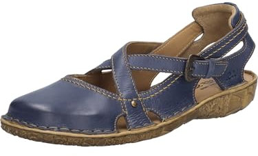 Josef Seibel Damen Sandaletten Rosalie 13, Frauen Sandalen,Weite G (Normal),Sommersandalen,bequem,flach,Sommerschuhe,Shark,40 EU