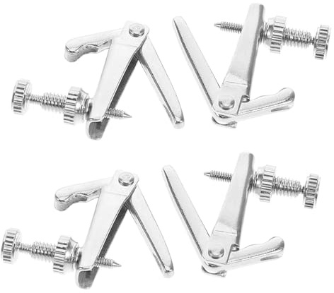 Toyvian 4stücke Schlagzeugschlüssel-bohrer Saitenversteller aus Metall Feinstimmer für Violine Ersatzteile für Musikinstrumente Silber