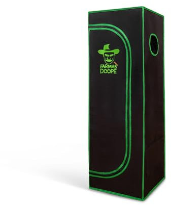 FARMAS DOOPE Growzelt 40x40x120 cm | Grow & Zuchtzelt für Hydrokulturen | Growschrank aus Oxford 600D & hochreflektierendem Mylar | Zelt für Pflanzen & Homegrowing [Inkl. Wasserfeste Bodenwanne]