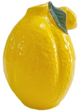 MINGZHE Zitronenvase, Zitronenvase für Blumen, Dekorative Keramikvase, Gelbe Vase, Fruchtförmige Vase, Gefälschte Zitronendekoration, 15 X 12 cm