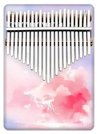 Kalimba 21 Tasten Kalimba Chromatisch Kleine Holz Kalimbas Professionelle Musiktastatur Anfänger Daumen Klavierinstrumente(Style 8)