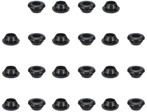 PATIKIL Silicone Rubber Grommets, 22 Pcs 1/2(12mm) Drill Hole, 3/8(10mm) Inner Dia. Top Hat Wire Gasket Rubber Hole Plug for Wiring Irrigation System Firewall, Black