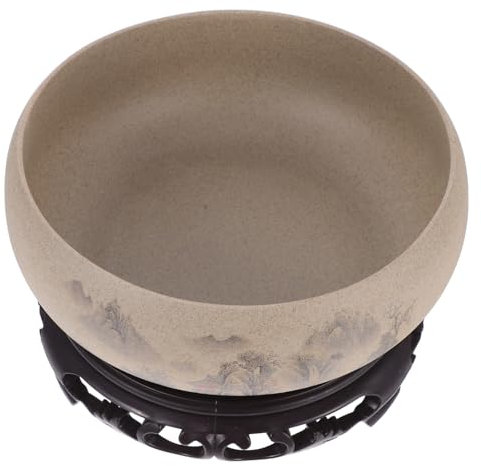 BEBEMOKO Fioriera Per Piante in Ceramica Contenitore Per Narcisi e Cactus Decorazione Da Scrivania Per Casa e Giardino Supporto Incluso
