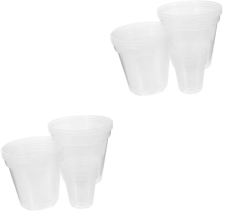 BESPORTBLE 2 Juegos Macetas con Riego Automático Macetas Grandes Orquídea Maceta De Orquideas Maceta De Jardín Contenedores Corteza De Orquidea Florero El Plastico Transparent 9 Uds * 2