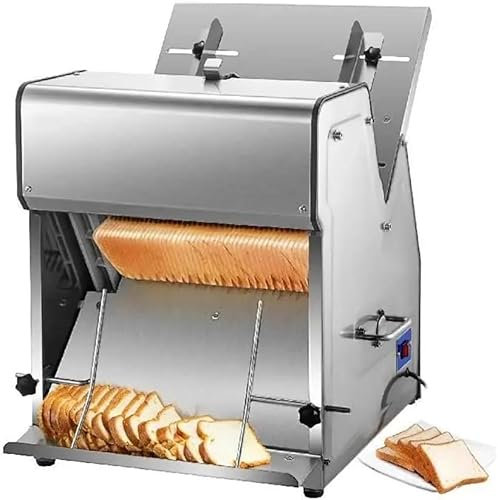 Máquina cortadora de pan eléctrica, cortador de precisión de 12 mm de grosor con 31 cuchillas, ideal para panaderías y cafeterías