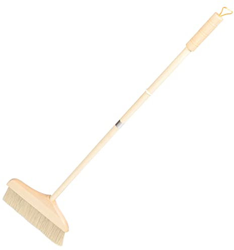 KOCKSHION Scopa Manico Lungo Portatile Scopa Setole Morbide per Pulire Polvere e Capelli Adatta per Pavimenti Interni e Tappeti