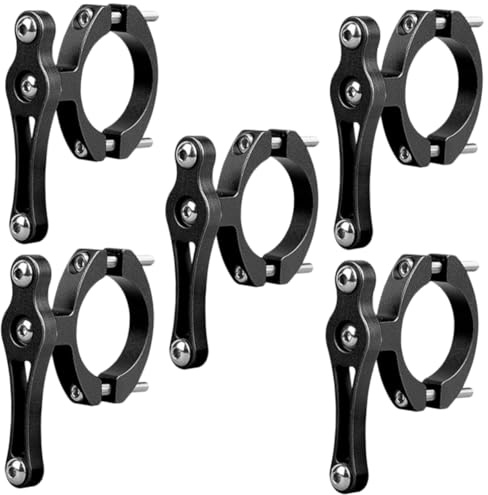 Yardwe 5pcs Cycling Bottle Cage Clamp with Dual Screws Adjustable Seat Post Mount Adapter for Motorcycle Bumper and Bicycle Handlebar Black Water Bottle Holder for Mountain Road and