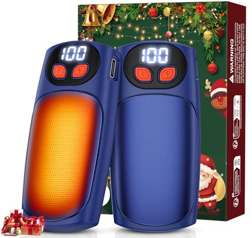 Svintora Handwärmer Elektrisch 2er-Pack, LED-Anzeige & 5 Heizstufen, USB-C Taschenwärmer, Ideal für Golf, Camping, Wandern, Wintersport, Männer und Frauen