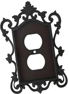 predolo Placa embellecedora para interruptor de luz, enchufe, estilo rústico, retro, resistente, fácil de instalar, para decoración de dormitorio, Style B